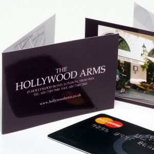 restaurant double card promo card